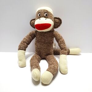 Sock Monkey 17" Tan & White